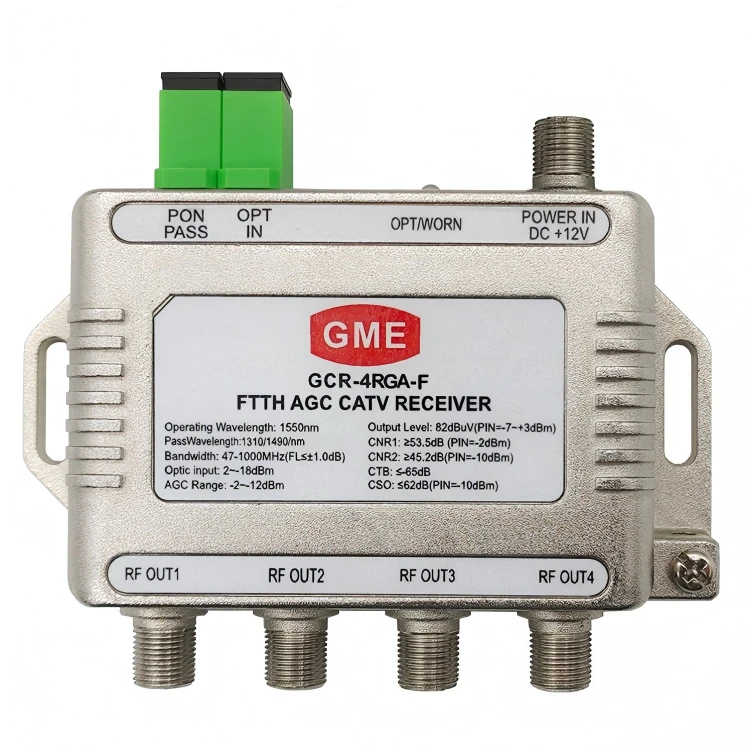 Cad iad na cásanna iarratais de ghlacadóir cábla FTTH AGC?